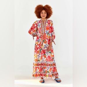 NWT - Farm Rio Spring Bananas Maxi Dress - XS